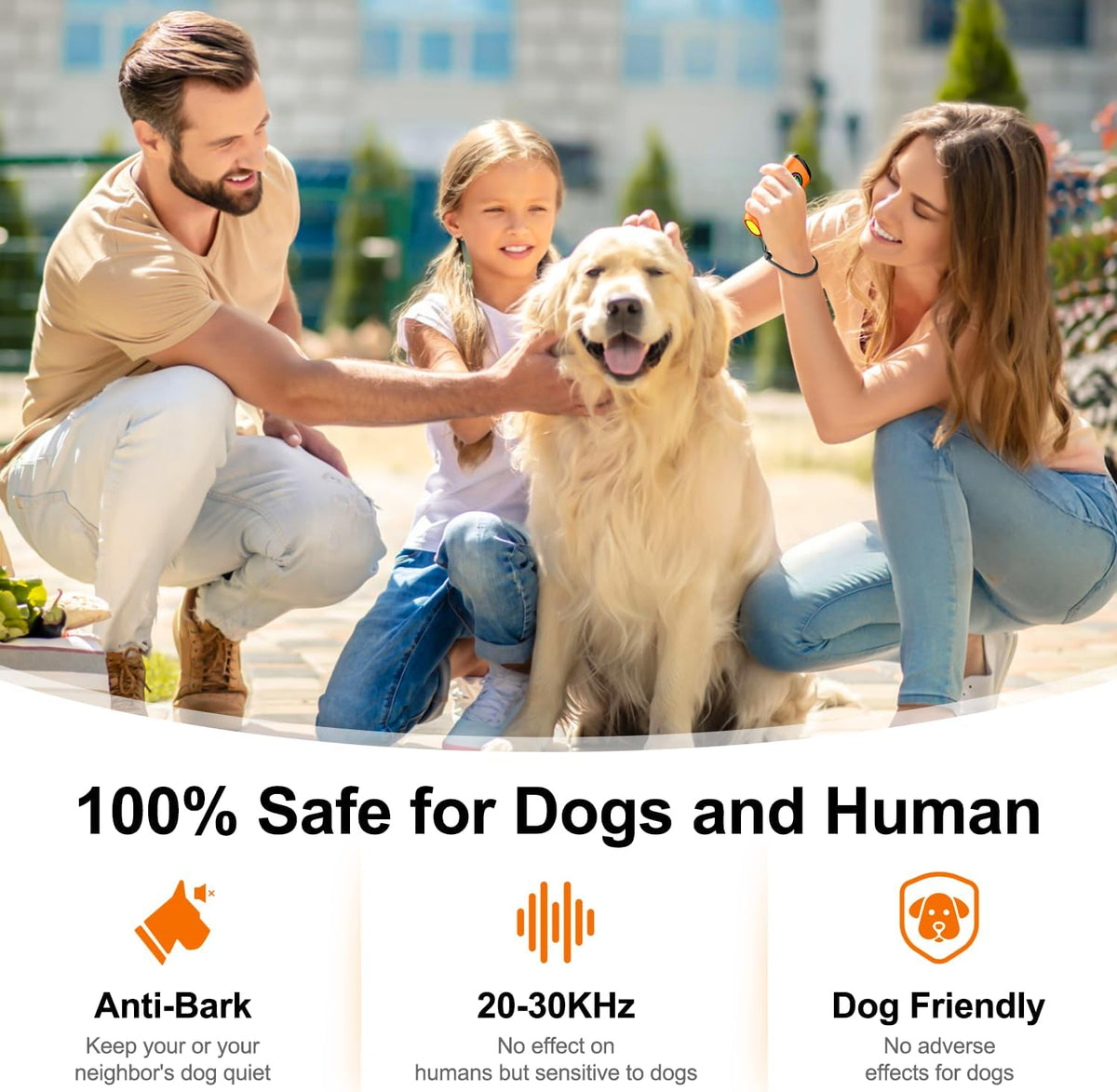 Dog Bark Deterrent Devices Anti Barking Device for Dogs Ultrasonic - Orange / 2 Pack - image 4