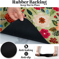 Dog Food Mats for Floors, Absorbent Dog Bowl Mat for Food and Water Dispenser, Quick Dry Cat Food - Green / 20"L x 12"W - image 3