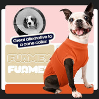 FUAMEY Dog Recovery Suit Male,Dogs Surgery Neuter Suits Puppy Spay Shirts for Female Protect Dog's Skin Anti Licking Abdominal Wounds Doggie Onesie Pet Bodysuit Alternative to Cone Orange M