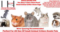 Deluxe Double Unit Two Full Story Small Animal Critter Home Rolling - Black Vein / 4 / 20.5"L x 20.0"W x 45.5"H - image 2
