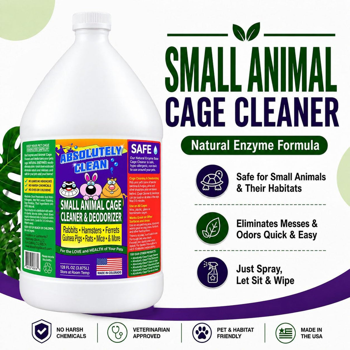 Absolutely Clean Amazing Small Animal Cage Cleaner - 128 Fl Oz (Pack of 1) - image 4