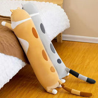Long Cat Plush Pillow Soft Cat Hugging Pillow Stuffed Animal Pillow - Gray / 59.05 inches - image 4