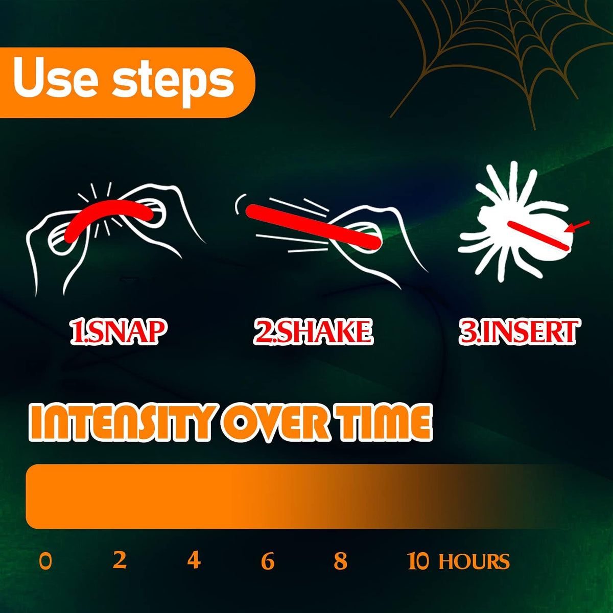 SpringFlower 20 glow in the dark Halloween critters with mini glow sticks - view 8