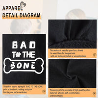 Discover Cozy Cotton Canine Wear: Soft, Lightweight - L-(15~23lb) | Chest(~20") / Grey-Bad bone - image 3