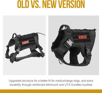 OneTigris Tactical Dog Harness No-Pull Service Vest for Medium Large - Medium / Black - image 2