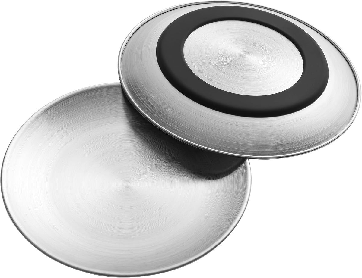 Stainless Steel Cat Bowls, Nonslip Cat Food Dishes or Plates – Essentials for Cats - Silver-2 Pack