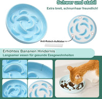 Ceramic Slow Feeder Cat Bowl - Blue / 1.2"H Standard - image 4