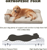 Orthopedic Dog Bed for Large Dogs - 31"L x 25"W x 6.5"Th / Beige - image 2