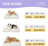 LE SURE Cute Orthopedic Dog Bed Large Sized Dog, Flat Pet Mat - 36"L x 27"W x 4"Th / Cream - image 3