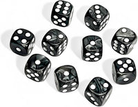 Luck Lab 10 Pack 16mm D6 Acrylic Dice Set - Black Pearl - image 2