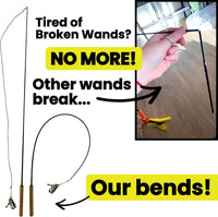 Forever Stick Unbreakable Cat Wand Toy, Durable Feather Teaser – Essentials for Cats - Forever Stick 1-Pack - image 2