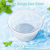 kathson Hamster Sand Bath Box Transparent Acrylic Small Animals - Circle - image 4
