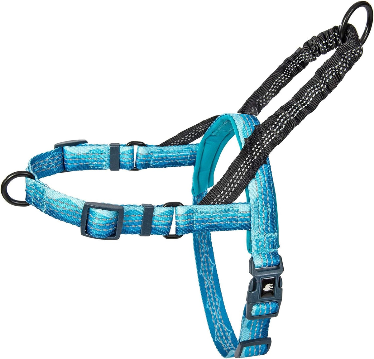 Leash Boss No Pull Dog Harness, Easy Walk for Small - Blue - Wave / Medium