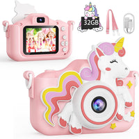 KOKODI Kids Camera Toy Digital Camera for Kids - Unicorn-Pink