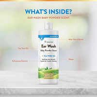 NaturVet Ear Wash Liquid Supplement for Dogs & Cats – Pet Health Supplement Cleans Dog, Cat Ear Canals – Includes Aloe, Tea Tree Oil – Helps Remove Pet Ear Wax, Dirt, Debris – 16 Oz.