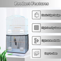 Adjustable Bird Cage Netting - Black / Circumference 59″-87″, height 15.7″ - image 4