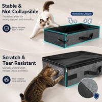 HiCaptain Portable Travel Litter Box for Cats - Grey-Grey / Large - image 3