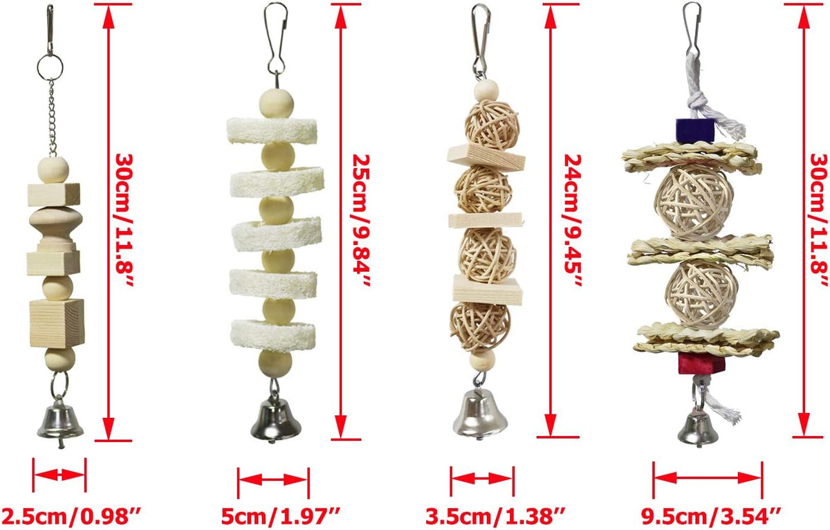 7 Pack Bird & Parrot Toys, Bird Cage Toys for Conures - image 2