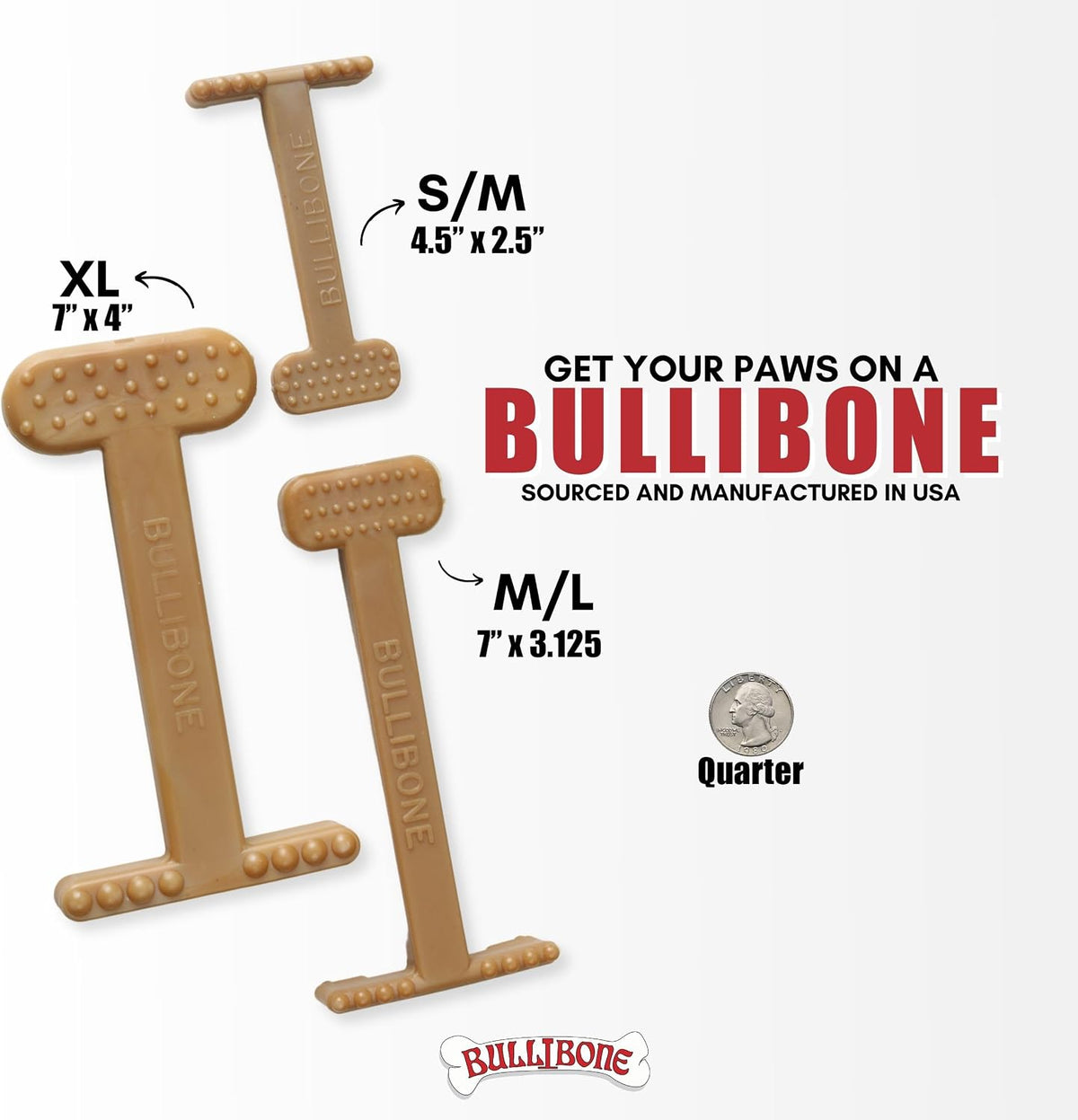Bullibone Nylon Dog Chew Toy for Aggressive Chewers - Bacon / Small - 2 Pack - image 4