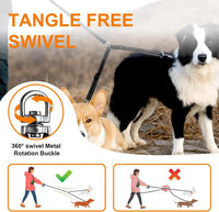 MingXpet double dog leash with swivel coupler and reflective stitching - view 4