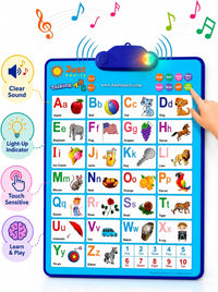 Just Smarty Interactive Alphabet Wall Chart, ABC & 123's, Blue – Fun for Kids & Family - ABCs and 123s - Blue with Light - image 4