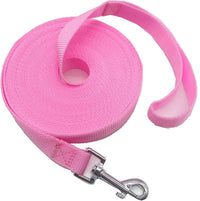 SALO Nylon Training Dog Leash for Small Medium Large Dogs - Pink / 1 inch x 40 feet