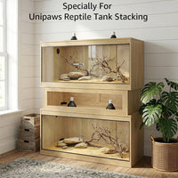unipaws 110 Gallon Reptile Tank for Lizards - Nature / Stacker for 110 Gallon Tank - image 2