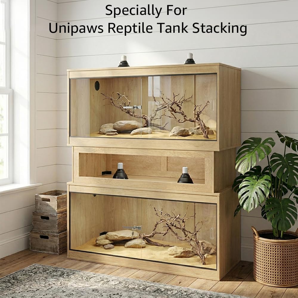 unipaws 110 Gallon Reptile Tank for Lizards - Nature / Stacker for 110 Gallon Tank - image 2