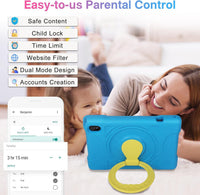 AOCWEI 10 inch kids tablet in cyan drop-proof EVA case with stand - view 12