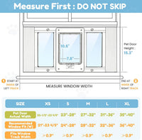 Cat Door for Window & Small Dog, Quick Damage-Free Install - XL: Fits 36"-40" Width / Extra‑Tall Height(H:15.3") - image 2