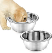 2Pcs 1.3 Gallons Food Grade Stainless Steel Large Dog Bowls – Essentials for Dogs - 0.5 Gallons