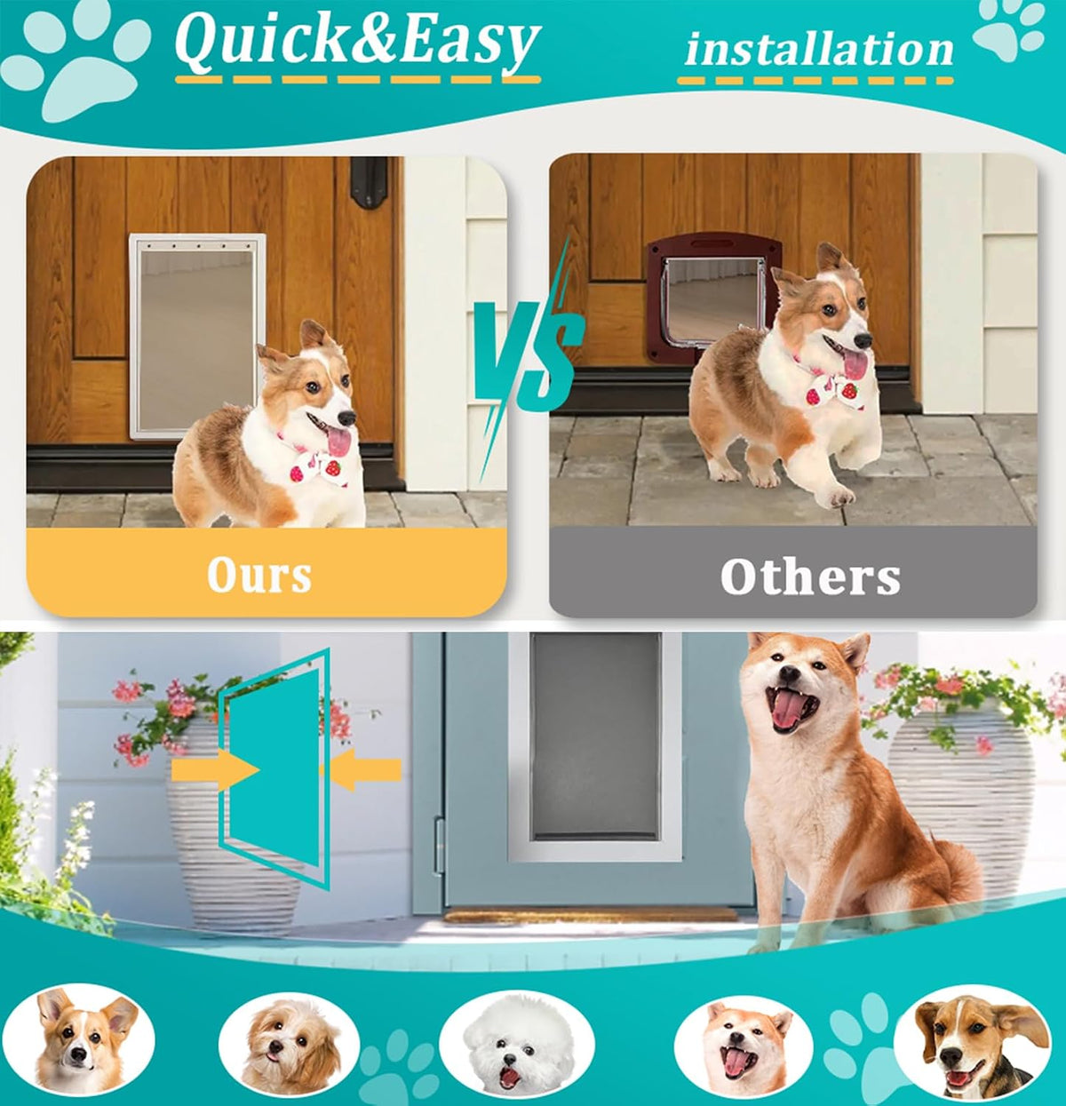 PAC11-11039 Pet Door Replacement Flaps Compatible with PetSafe - 2 / Large 10 1/8" x 16 7/8" - image 3