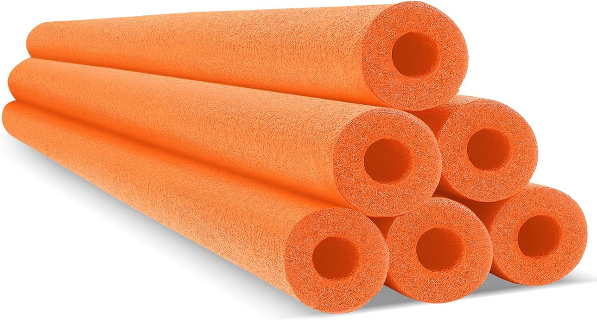 Hanaive white foam pool noodles, 6 pack, 52 inches long with hollow centers - view 5