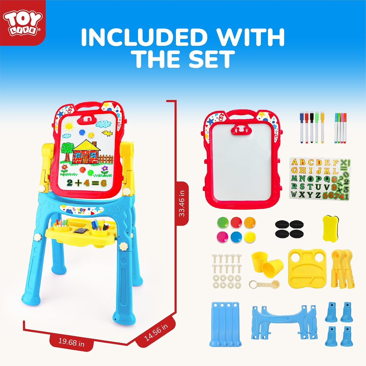 STEAM Life Kids Easel, Pink & Purple - Light Up - image 3