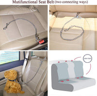 Stainless Steel No Chew Dog Car Seatbelt Pet Vehicle Safety Restraint - 41.3 inches - image 4