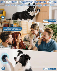 Dog Door Bell for Potty Training - Black – 4 Buttons - image 4