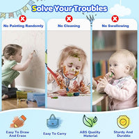 Kikidex Toddlers Toys Age 1-3, Magnetic Drawing Board, Toddler Girl Toys for 1-2 Year Old, Doodle Board Pad Learning and Educational Toys for 1 2 3 Year Old Baby Kids Birthday Gift (Dark Blue)
