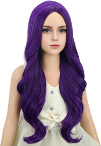 DUDUWIG long black wavy curly middle part wig for kids with wig cap - view 5