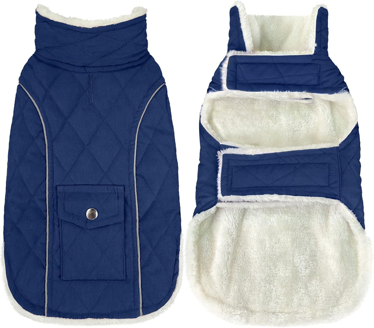 Malier Dog Coat Warm Dog Winter Coat - Blue / X-Large