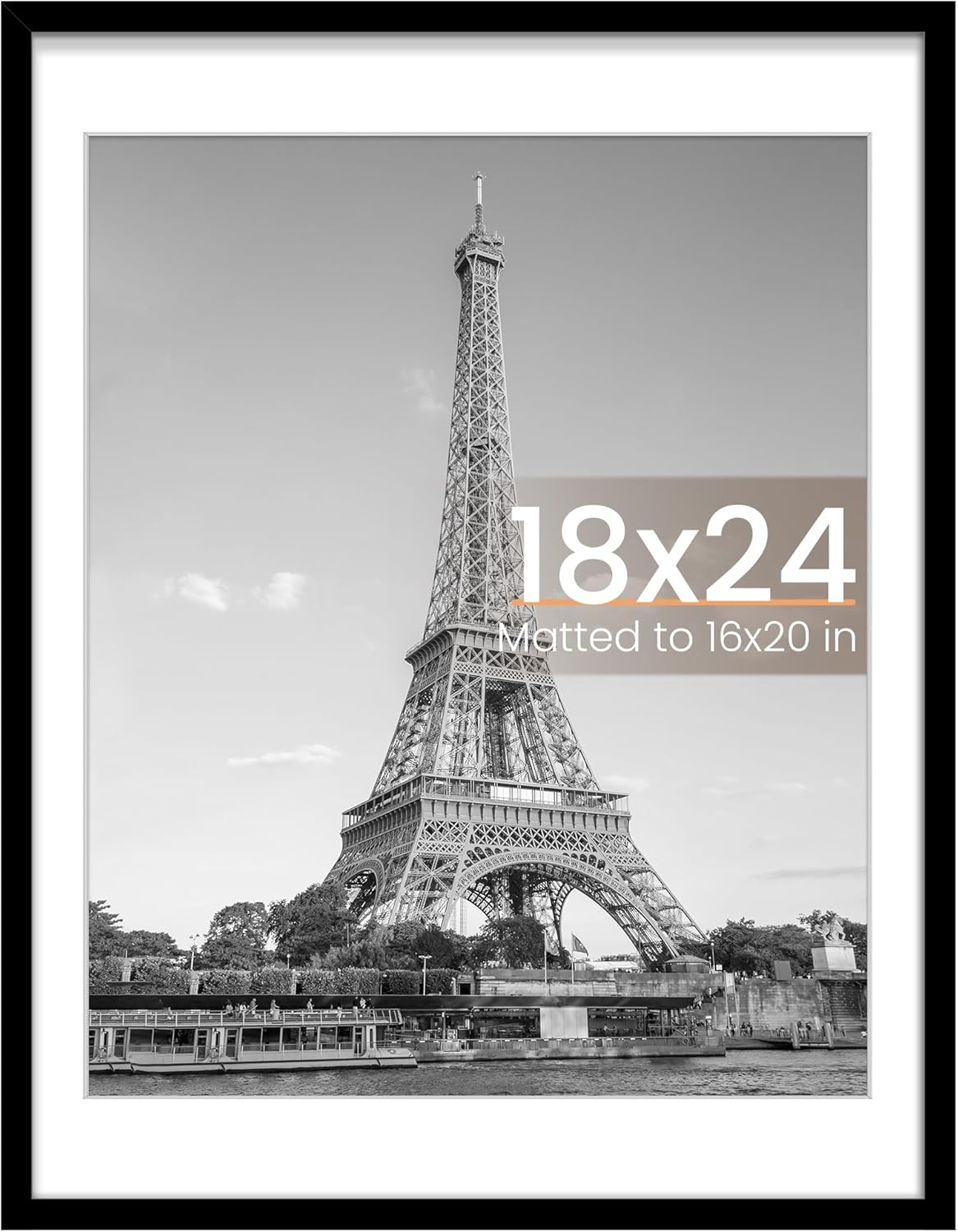 upsimples 50x70cm Puzzle Frame, Wall Decor Frames - Black / 18x24