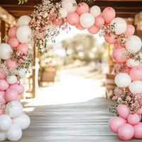 RUBFAC White Balloons Different Sizes 135pcs for Birthday Arch – Fun for Kids & Family - White - image 4