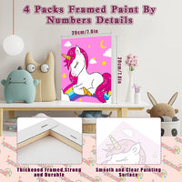 4 Pack Butterfly Paint by Number for kids Wooden Frame - MT11366+MT12038+MT12039+MT12040 - image 2