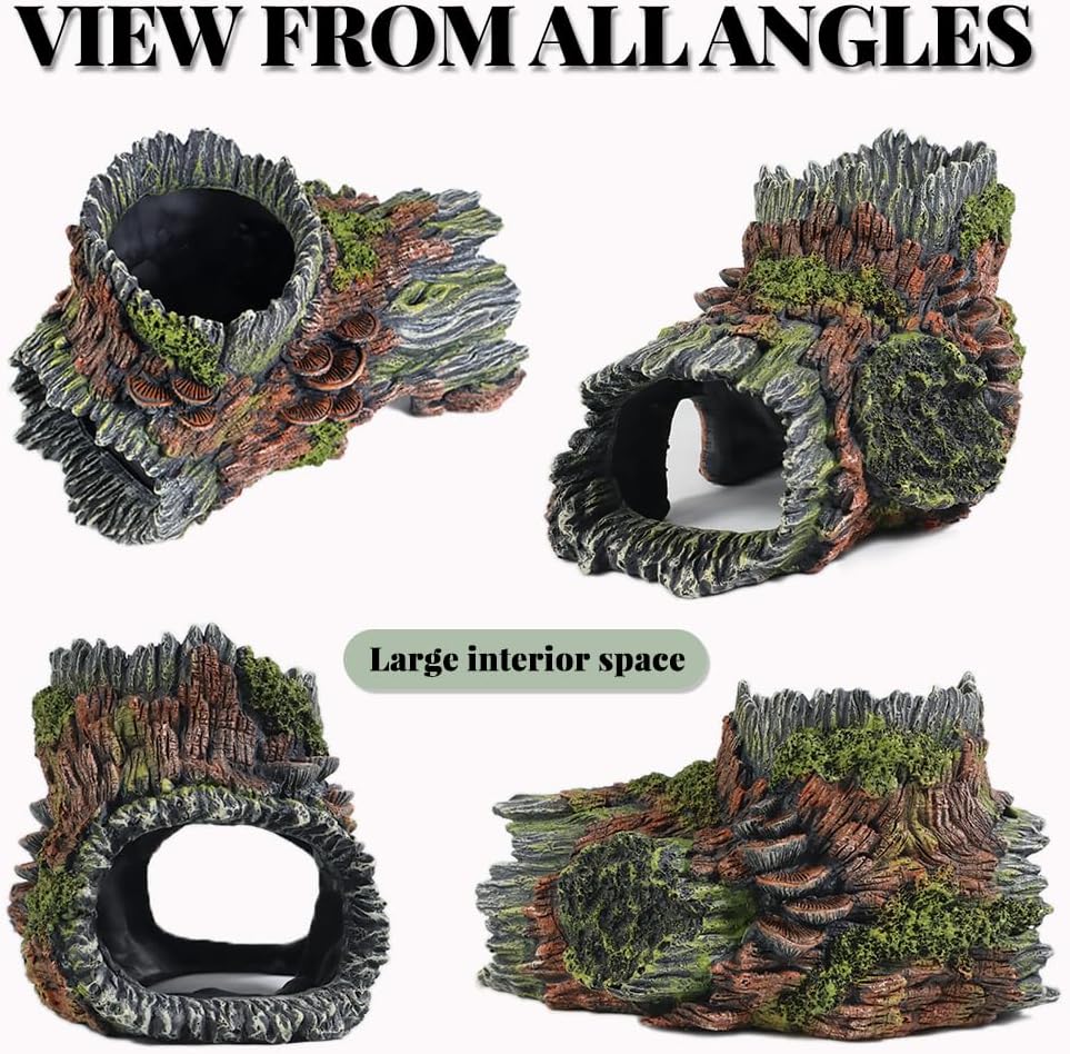 Fish Tank Decorations - Large Aquarium Decorations Air Bubbler Tree Fish House for Betta Hideout - Green - image 4