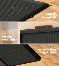 Dog Food Mat 36"x24", Waterproof Dog Bowl Mat - Black - image 4