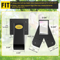 BETOOLL A-Frame 2 Brackets Swing Set Bracket with Mounting Hardware – Fun for Kids & Family - Middle Bracket(Black) - image 3