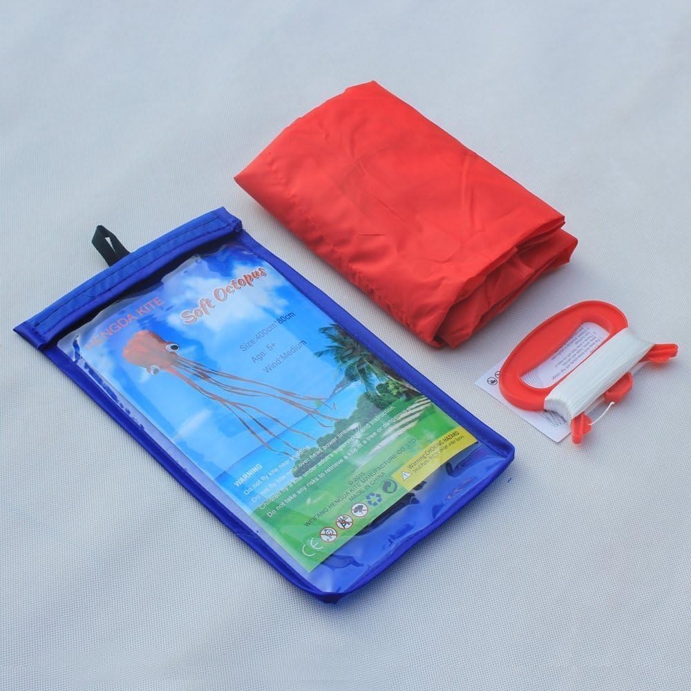 Hengda Kite Soft Octopus Kite Series - 1 / All Red - image 3