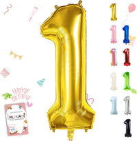 40 Inch Gold Number 1 Balloon - Gold Balloon / 40 Inch Number 1