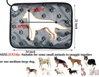 Pet Heating pad Outdoor Small Dog cat Heating pad Heated ped beds - Digital-Printfoot / 34X21 inch - image 2