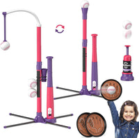 QDRAGON 4-in-1 T ball set for kids with bats, softballs, tee stand and catch paddles - view 2