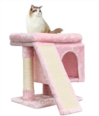 SYANDLVY Gothic Cat Tree with Coffin Bed for Indoor Cats - Pink